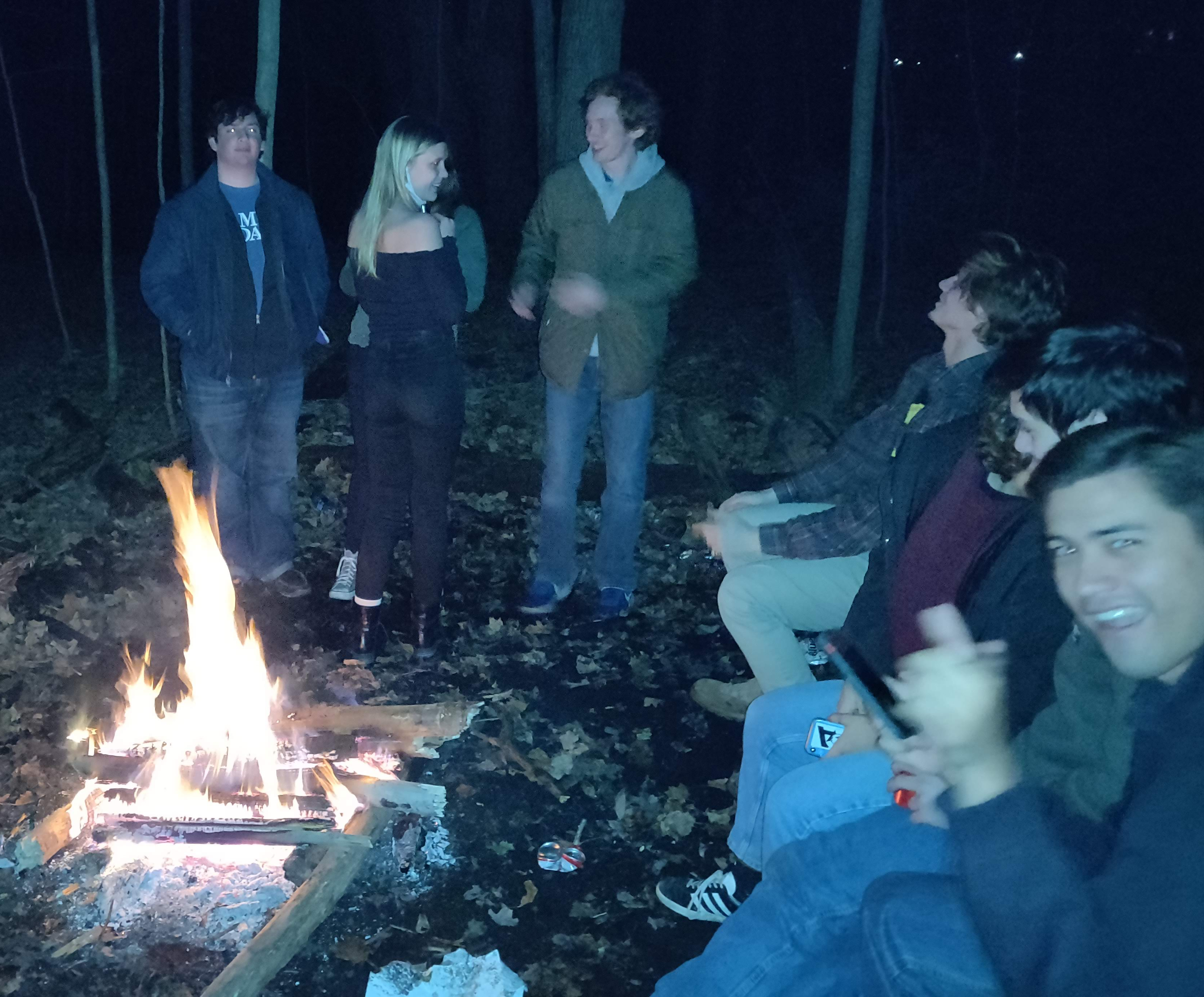 Bonfires with the club during College
